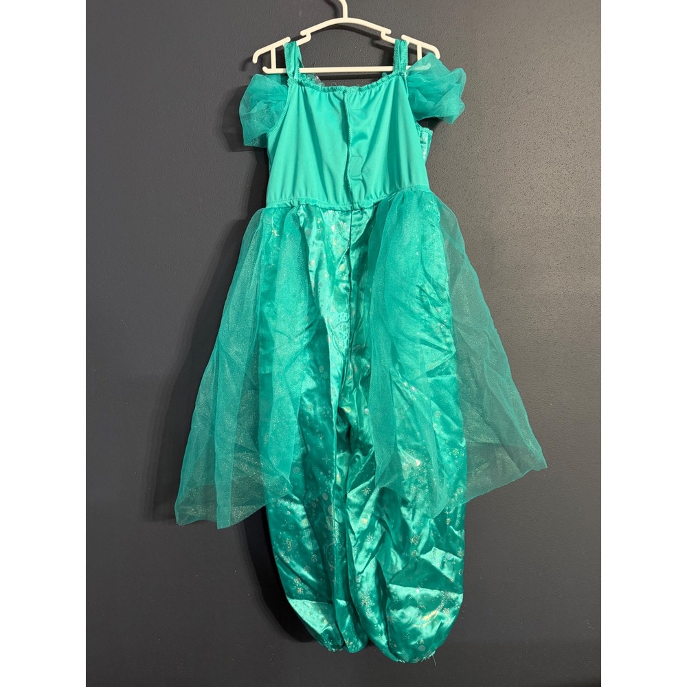 Disney Princess Jasmine Costume Size 3T-4T Teal Gold Sequin Jumpsuit NWOT - Picture 3 of 4